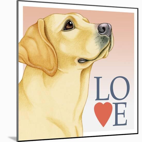 Yellow Labrador Love-Tomoyo Pitcher-Mounted Giclee Print