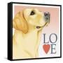 Yellow Labrador Love-Tomoyo Pitcher-Framed Stretched Canvas