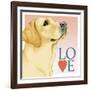 Yellow Labrador Love-Tomoyo Pitcher-Framed Giclee Print