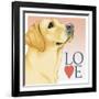 Yellow Labrador Love-Tomoyo Pitcher-Framed Giclee Print