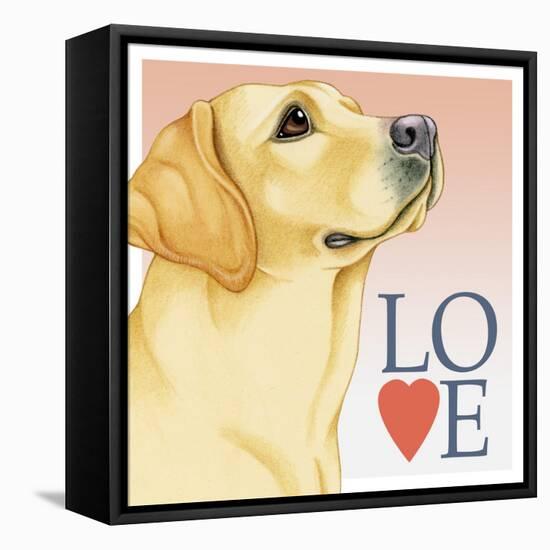 Yellow Labrador Love-Tomoyo Pitcher-Framed Stretched Canvas