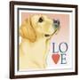 Yellow Labrador Love-Tomoyo Pitcher-Framed Giclee Print