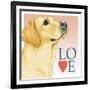 Yellow Labrador Love-Tomoyo Pitcher-Framed Giclee Print