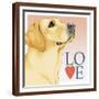 Yellow Labrador Love-Tomoyo Pitcher-Framed Giclee Print