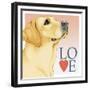 Yellow Labrador Love-Tomoyo Pitcher-Framed Giclee Print