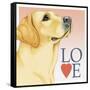 Yellow Labrador Love-Tomoyo Pitcher-Framed Stretched Canvas