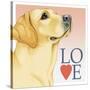 Yellow Labrador Love-Tomoyo Pitcher-Stretched Canvas