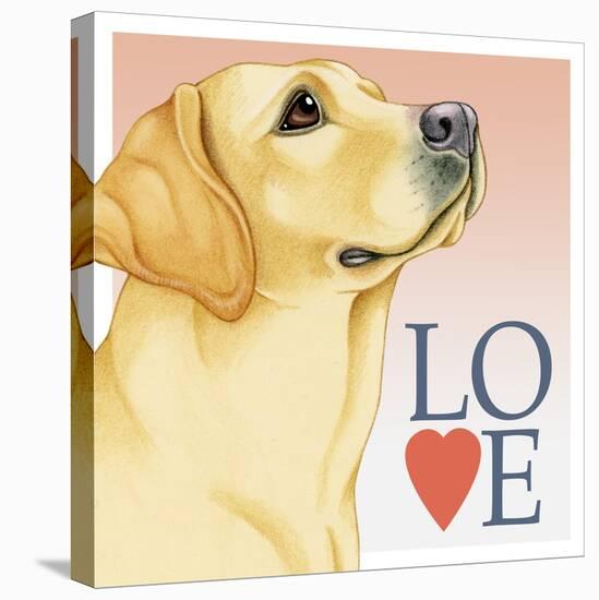 Yellow Labrador Love-Tomoyo Pitcher-Stretched Canvas