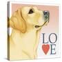 Yellow Labrador Love-Tomoyo Pitcher-Stretched Canvas