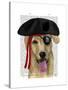 Yellow Labrador Pirate-Fab Funky-Stretched Canvas