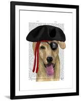 Yellow Labrador Pirate-Fab Funky-Framed Art Print