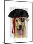 Yellow Labrador Pirate-Fab Funky-Mounted Art Print