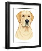 Yellow Labrador Portrait-Tomoyo Pitcher-Framed Giclee Print