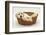 Yellow Labrador Pup, 4 Months Old, Lying in a Wicker Basket Dog Bed-Mark Taylor-Framed Photographic Print