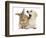 Yellow Labrador Retriever Puppy, 8 Weeks, Yawning in Lionhead Cross Rabbit's Ear-Mark Taylor-Framed Photographic Print