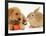 Yellow Labrador Retriever Puppy with Squeaky Toy-Carrot and Young Sandy Lop Rabbit-Jane Burton-Framed Photographic Print