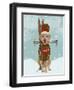 Yellow Labrador, Skiing-Fab Funky-Framed Art Print