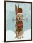 Yellow Labrador, Skiing-Fab Funky-Framed Art Print