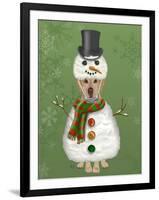 Yellow Labrador, Snowman Costume-Fab Funky-Framed Art Print