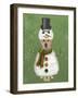 Yellow Labrador, Snowman Costume-Fab Funky-Framed Art Print