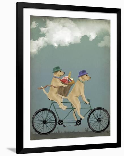 Yellow Labrador Tandem-Fab Funky-Framed Art Print