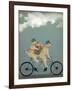 Yellow Labrador Tandem-Fab Funky-Framed Art Print