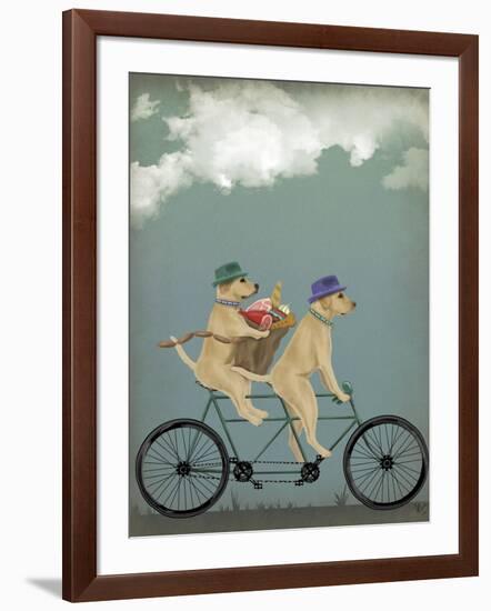 Yellow Labrador Tandem-Fab Funky-Framed Art Print