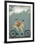 Yellow Labrador Tandem-Fab Funky-Framed Art Print