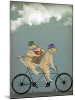 Yellow Labrador Tandem-Fab Funky-Mounted Art Print