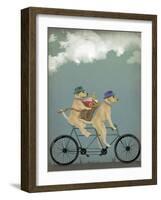 Yellow Labrador Tandem-Fab Funky-Framed Art Print