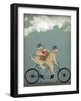 Yellow Labrador Tandem-Fab Funky-Framed Art Print