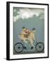 Yellow Labrador Tandem-Fab Funky-Framed Art Print