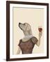 Yellow Labrador Wine Snob-Fab Funky-Framed Art Print