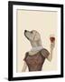 Yellow Labrador Wine Snob-Fab Funky-Framed Art Print