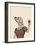 Yellow Labrador Wine Snob-Fab Funky-Framed Art Print