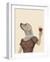 Yellow Labrador Wine Snob-Fab Funky-Framed Art Print