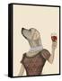 Yellow Labrador Wine Snob-Fab Funky-Framed Stretched Canvas