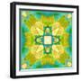 Yellow Leafes in Green Blue Water, Photohraphic Symmetric Layer Work-Alaya Gadeh-Framed Photographic Print