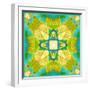 Yellow Leafes in Green Blue Water, Photohraphic Symmetric Layer Work-Alaya Gadeh-Framed Photographic Print