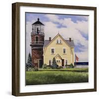 Yellow Lighthouse-Debbi Wetzel-Framed Giclee Print