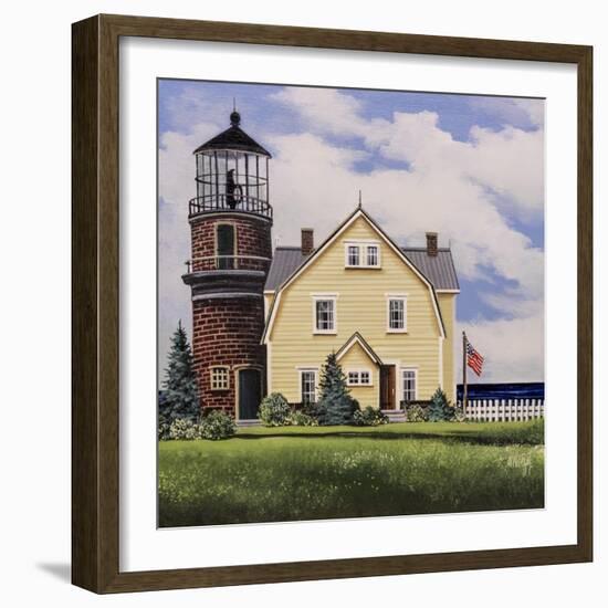 Yellow Lighthouse-Debbi Wetzel-Framed Giclee Print