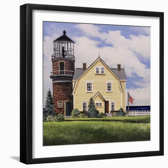 Yellow Lighthouse-Debbi Wetzel-Framed Giclee Print