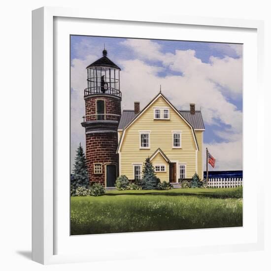 Yellow Lighthouse-Debbi Wetzel-Framed Giclee Print