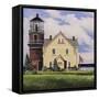 Yellow Lighthouse-Debbi Wetzel-Framed Stretched Canvas