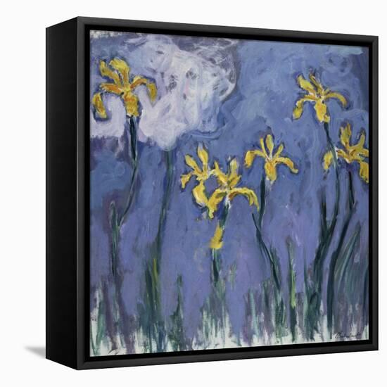 Yellow Lilies and Rose Cloud, C. 1918-Claude Monet-Framed Stretched Canvas