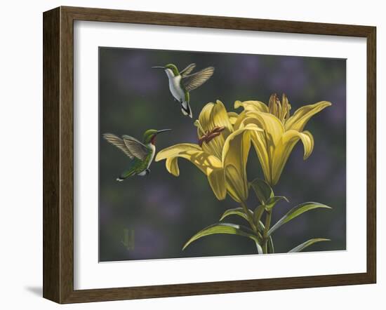 Yellow Lilies-Jeffrey Hoff-Framed Giclee Print