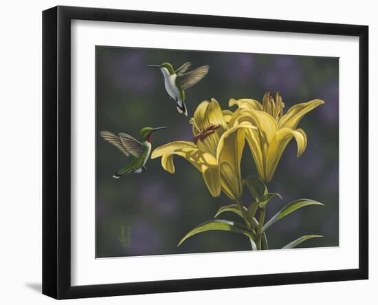 Yellow Lilies-Jeffrey Hoff-Framed Giclee Print