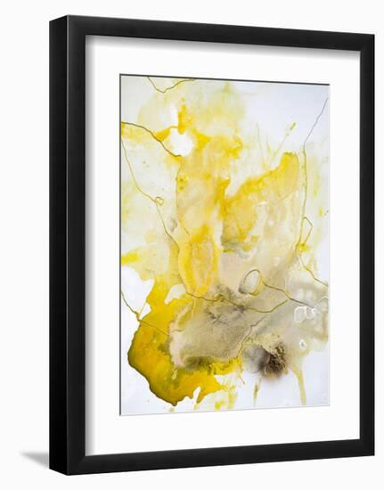 Yellow Line-Design Fabrikken-Framed Art Print