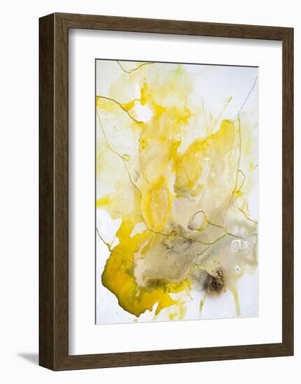 Yellow Line-Design Fabrikken-Framed Art Print
