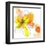 Yellow Liquid Flower-Jan Weiss-Framed Art Print